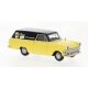 1960 Opel P2 Delivery Station Wagon - Assembled -- Opel Snel-Bestelwagen (yellow, black, Ger, HO, Brekina Automodelle 20072