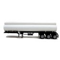 Trailer Only (No Tractor) -- Tri-Axle Elliptical Tank Trailer - Undecorated, HO, Herpa Models 5353