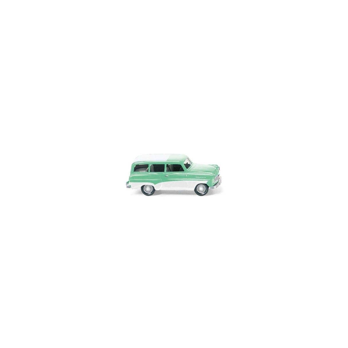 1956 Opel Caravan Station Wagon - Assembled -- Mint Green, White, HO, Wiking 85006