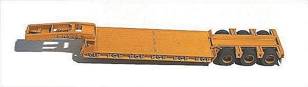 Trailer (Unpainted Metal Kit) -- 50-Ton 3-Axle Low Boy, HO, GHQ 62001