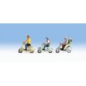 Scooters w/Riders, N, Noch Gmbh & Co 36910