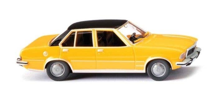 1972 Opel Commodore B 4-Door Sedan - Assembled -- Yellow, Black, HO, Wiking 79605