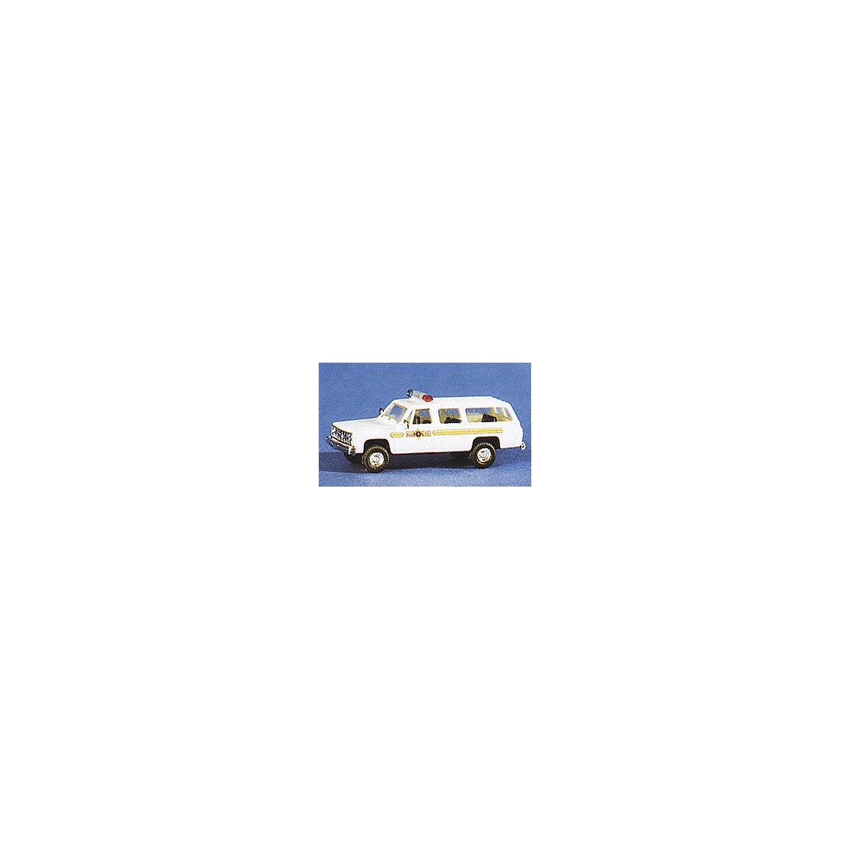 Chevrolet Suburban - Emergency - Police Vehicles -- Illinois State Police (white, yellow stri, HO, Trident Miniatures 90184