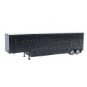 48′ Livestock Trailer -- Black, HO, Herpa Models 5355