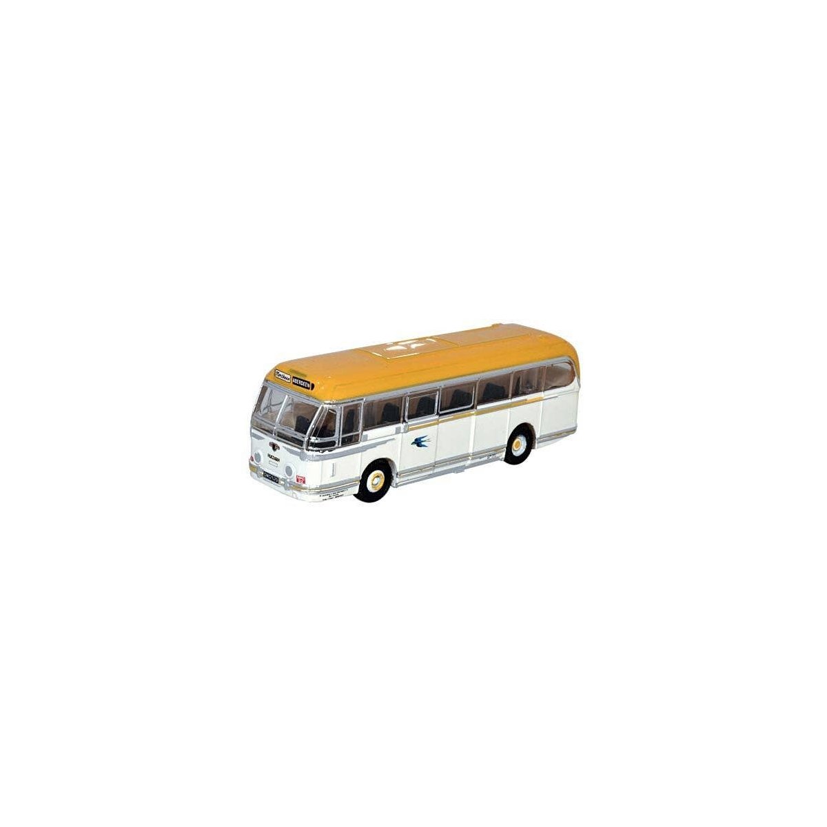 Leyland Royal Tiger Bus - Assembled -- W Alexander (white, yellow), N, Oxford Diecast NLRT003