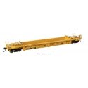 Thrall Rebuilt 40′ Well Car - Ready to Run -- TTX DTTX 53325 red TTX & Next Load Any Road logos, yellow conspicuity stri, HO, 