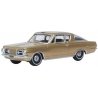 1965 Plymouth Barracuda - Assembled -- Gold, HO, Oxford Diecast 87PB65001