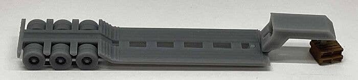 Lowboy Trailer with Hitch - Kit -- Undecorated, N, Phoenix Precision Models 30005