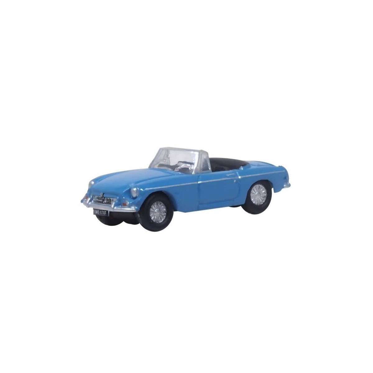 1962 MG MGB - Assembled -- Top Down (Iris Blue), N, Oxford Diecast NMGB004
