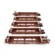 Thrall 5-Unit Rebuilt 40′ Well Car - Ready to Run -- BNSF Railway 238212 A-E