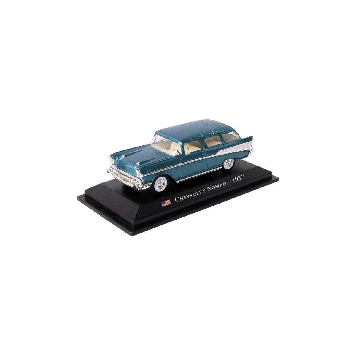 1957 Chevrolet Nomad - Assembled -- Blue, White, 1/43, William Tell International Inc ACSD11