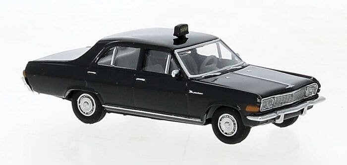 1964 Opel Kapitan Sedan - Assembled -- Taxi (black), HO, Brekina Automodelle 20763