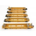 Thrall 5-Unit Rebuilt 40′ Well Car - Ready to Run -- TTX DTTX 748192 - small red TTX logo, HO, WalthersMainline 55668