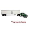 1977 Kenworth W900A Tractor with Van Trailer - Assembled -- Movin′ On (2-Tone Green, white), 1/43, Iconic Replicas 430591