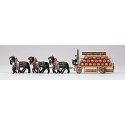 Horse-Drawn Wagon -- Beer Wagon w/Horses Spatenbrau, HO, Preiser Kg 30438