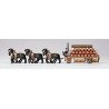 Horse-Drawn Wagon -- Beer Wagon w/Horses Spatenbrau, HO, Preiser Kg 30438
