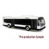 Nova Bus LFSD Transit Bus - Assembled -- Painted, Unlettered (white, silver), HO, Iconic Replicas 870502