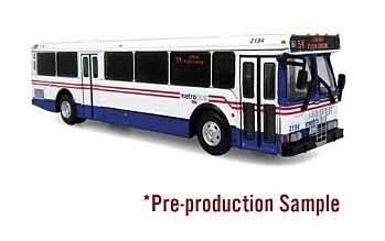 Orion V Transit Bus - Assembled -- Washington DC WMATA (white, blue, red), HO, Iconic Replicas 870516