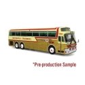 1971 Eagle Model 05 Bus - Assembled -- Trailways Golden Eagle (gold, beige, red), HO, Iconic Replicas 870545