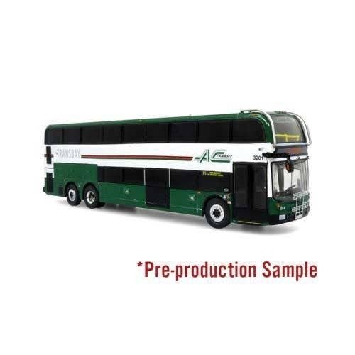 Alexander Dennis Enviro 500 Double-Deck Transit Bus - Assembled -- AC Transit (white, black, gr, HO, Iconic Replicas 870554