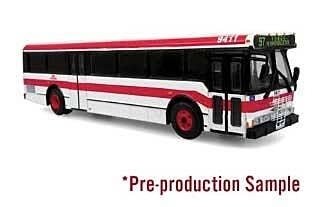 Orion V Transit Bus - Assembled -- Toronto Transit Commission TTC (white, red), HO, Iconic Replicas 870509