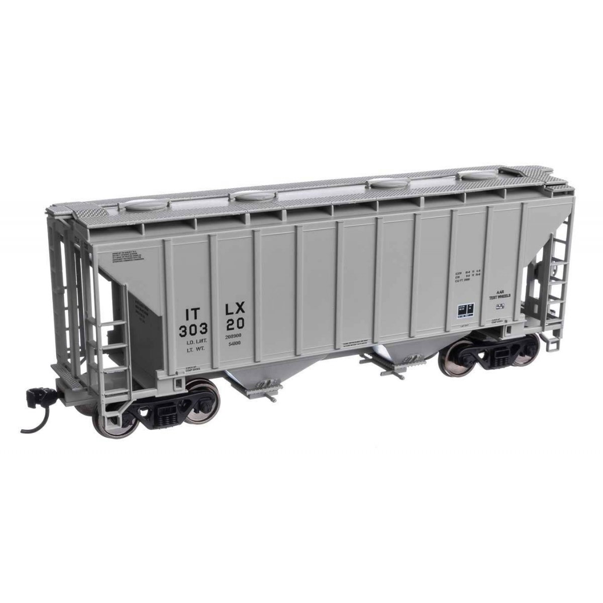 37′ 2980 Cubic-Foot 2-Bay Covered Hopper - Ready to Run -- GE Rail Services Corporation ITLX 30320