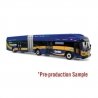 New Flyer Xcelsior XN60 Articulated Bus - Assembled -- Dash (blue, black, orange), HO, Iconic Replicas 870530