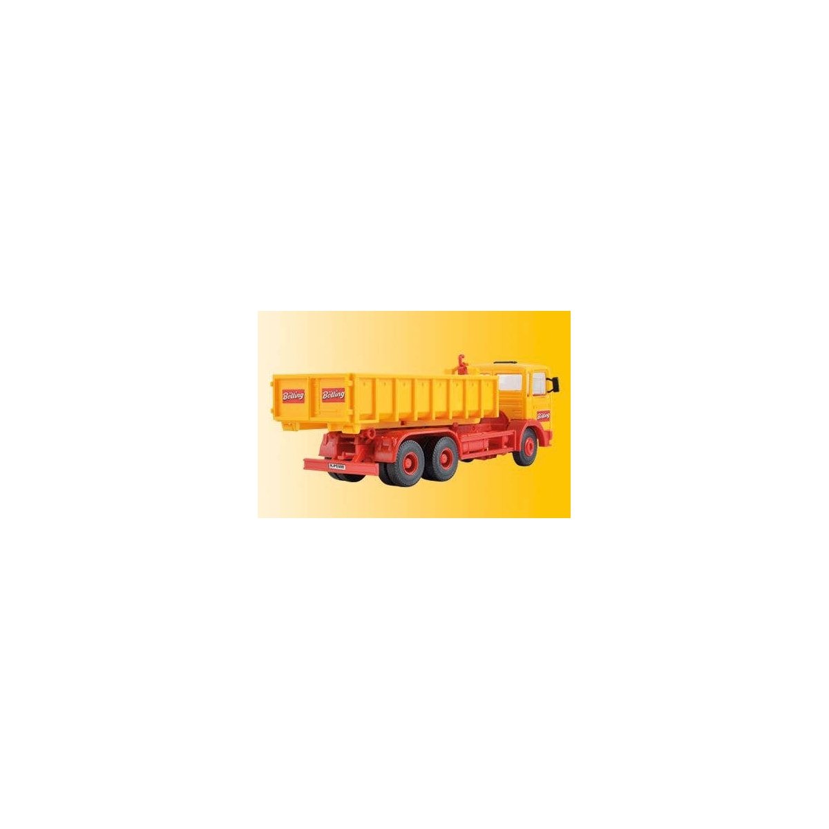 Bolling Skip Loader Truck - Kit -- Yellow, Red, HO, Kibri 14121