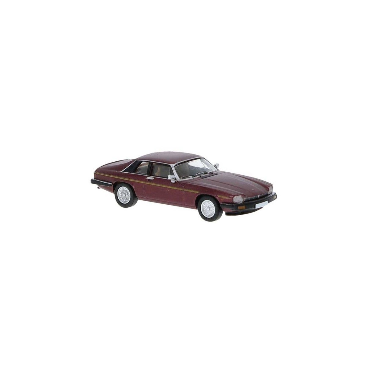 Jaguar XJ-S - Assembled -- Maroon, HO, Brekina Automodelle PCX870329