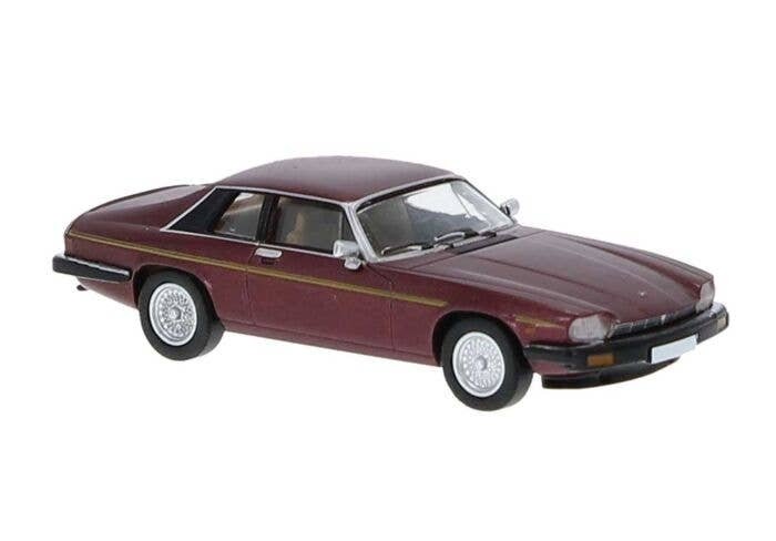 Jaguar XJ-S - Assembled -- Maroon, HO, Brekina Automodelle PCX870329