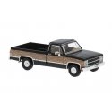 1981 GMC Sierra Grande Pickup Truck - Assembled -- Woody (black, wood brown pattern), HO, Brekina Automodelle 19658