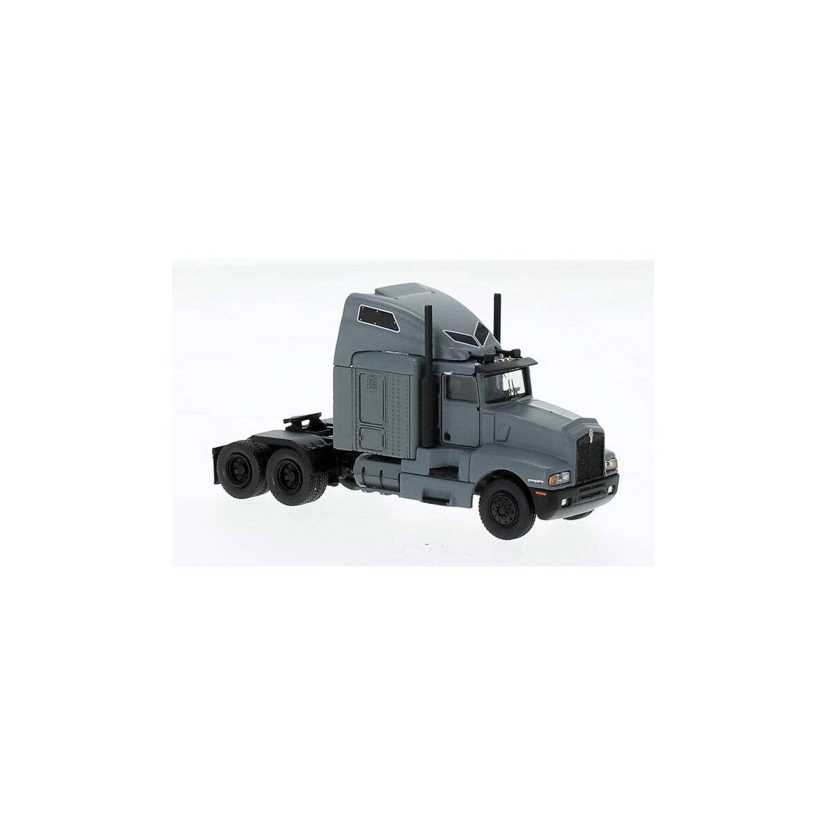 1984 Kenworth T600 Sleeper-Cab Tractor Only - Assembled -- Matte Gray, HO, Brekina Automodelle 85928
