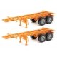20′ Container Chassis (2-Pack) -- Orange, HO, Walthers SceneMaster 4502