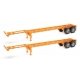 40′ Container Chassis (2-Pack) -- Orange, HO, Walthers SceneMaster 4552