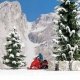 Snowmobile with Figure - Assembled -- Red, HO, Busch Gmbh & Co Kg 7818