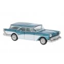 1957 Buick Century Caballero - Assembled -- Metallic Turquoise, White, HO, Brekina Automodelle 18180