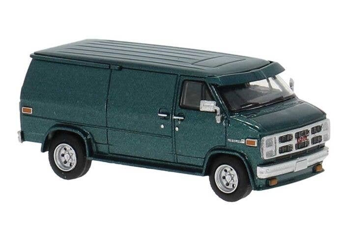 1970s GMC Verdura Cargo Van - Assembled -- Metallic Green, HO, Brekina Automodelle 18251