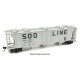 50′ Pullman-Standard PS-2 2893 3-Bay Covered Hopper - Ready to Run -- Soo Line 70105