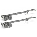 40′ Container Chassis (2-Pack) -- Undecorated, HO, Walthers SceneMaster 4550