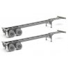 40′ Container Chassis (2-Pack) -- Undecorated, HO, Walthers SceneMaster 4550