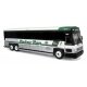 MCI D4000 Coach - Assembled -- Peter Pan (white, silver, green), HO, Iconic Replicas 870484