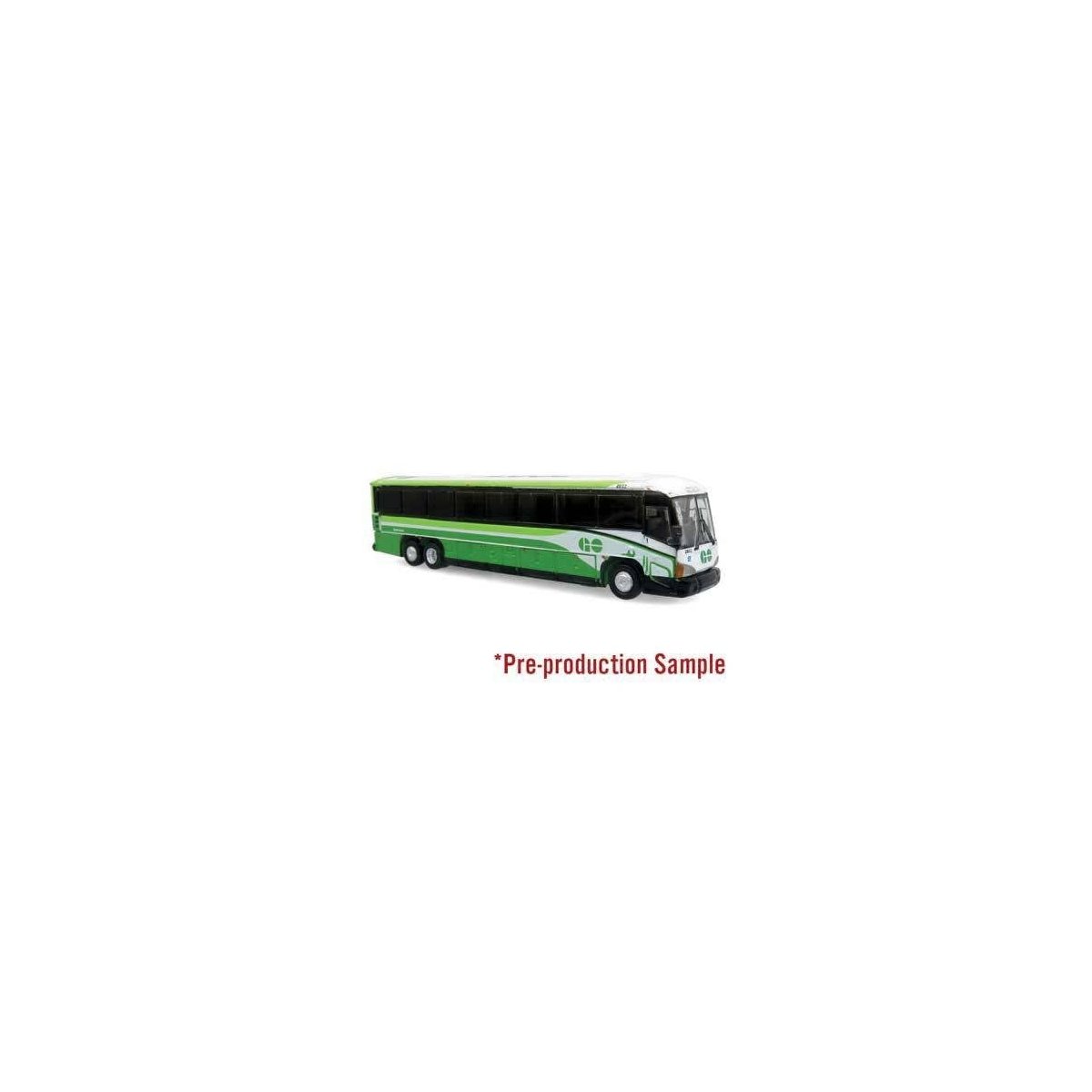 MCI D4505 Coach - Assembled -- GO Transit (2-Tone Green, white), N, Iconic Replicas 1600572