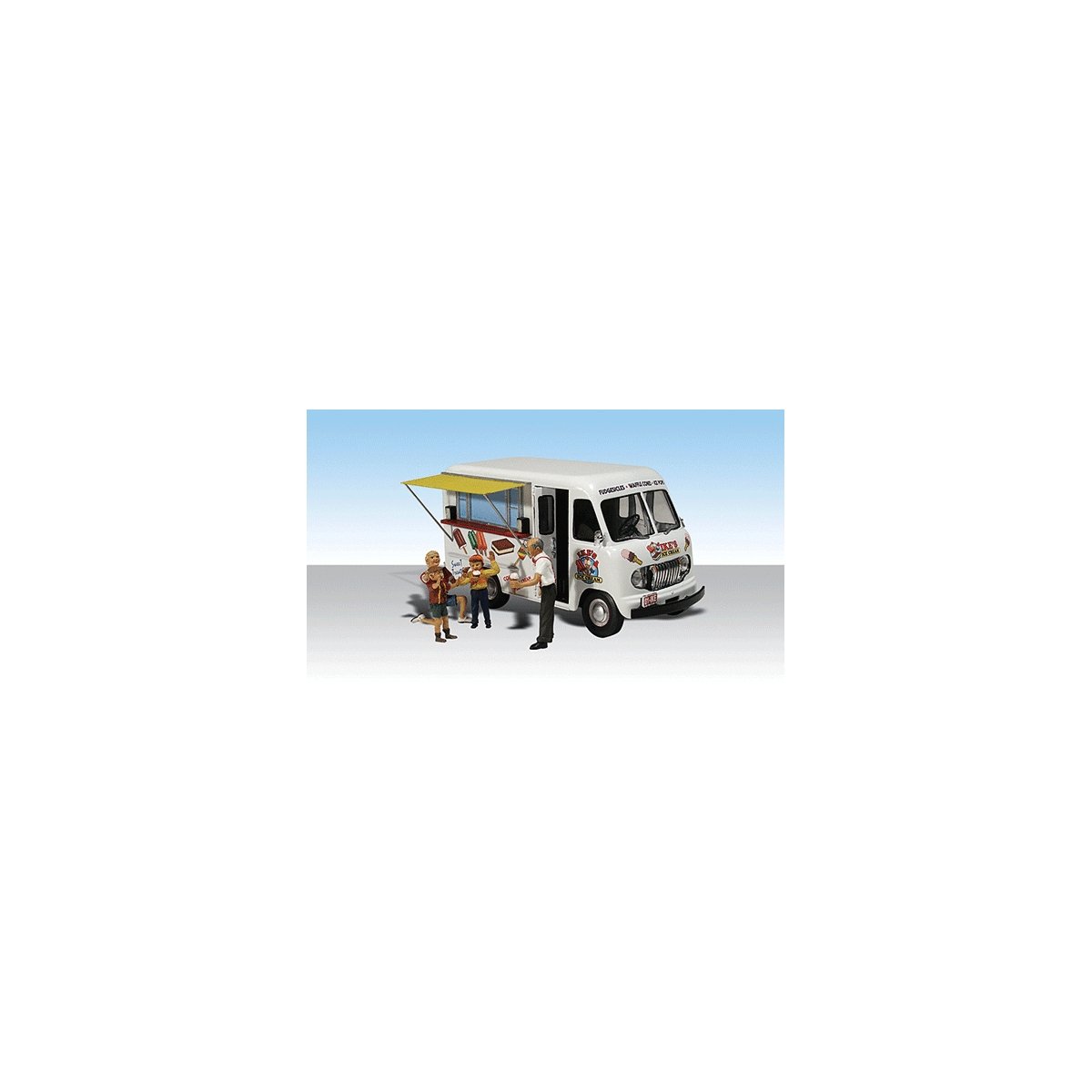 Ike′s Ice Cream Truck- AutoScenes(TM), HO, Woodland Scenics 5541