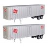 Flexi-Van 40′ Trailer 2-Pack - Assembled -- Milwaukee Road 3 (Logo, Flexi-Van Placard Side D, HO, Walthers SceneMaster 2605