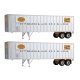 Flexi-Van 40′ Trailer 2-Pack - Assembled -- Pittsburgh & Lake Erie (yellow NYC logo, Flexi-V, HO, Walthers SceneMaster 2611