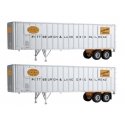 Flexi-Van 40′ Trailer 2-Pack - Assembled -- Pittsburgh & Lake Erie (yellow NYC logo, Flexi-V, HO, Walthers SceneMaster 2611