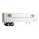 Flexi-Van 40′ Trailer 2-Pack - Assembled -- Pittsburgh & Lake Erie (yellow NYC logo, Flexi-V, HO, Walthers SceneMaster 2611