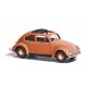 1955 Volkswagen Beetle with Oval Rear Window & Sunroof - Assembled -- Salmon, HO, Busch Gmbh & Co Kg 52953
