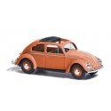 1955 Volkswagen Beetle with Oval Rear Window & Sunroof - Assembled -- Salmon, HO, Busch Gmbh & Co Kg 52953