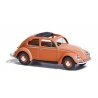 1955 Volkswagen Beetle with Oval Rear Window & Sunroof - Assembled -- Salmon, HO, Busch Gmbh & Co Kg 52953
